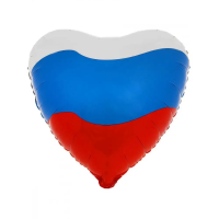 Фольгированное сердце триколор